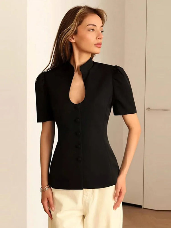 Collette Stand Collar Top