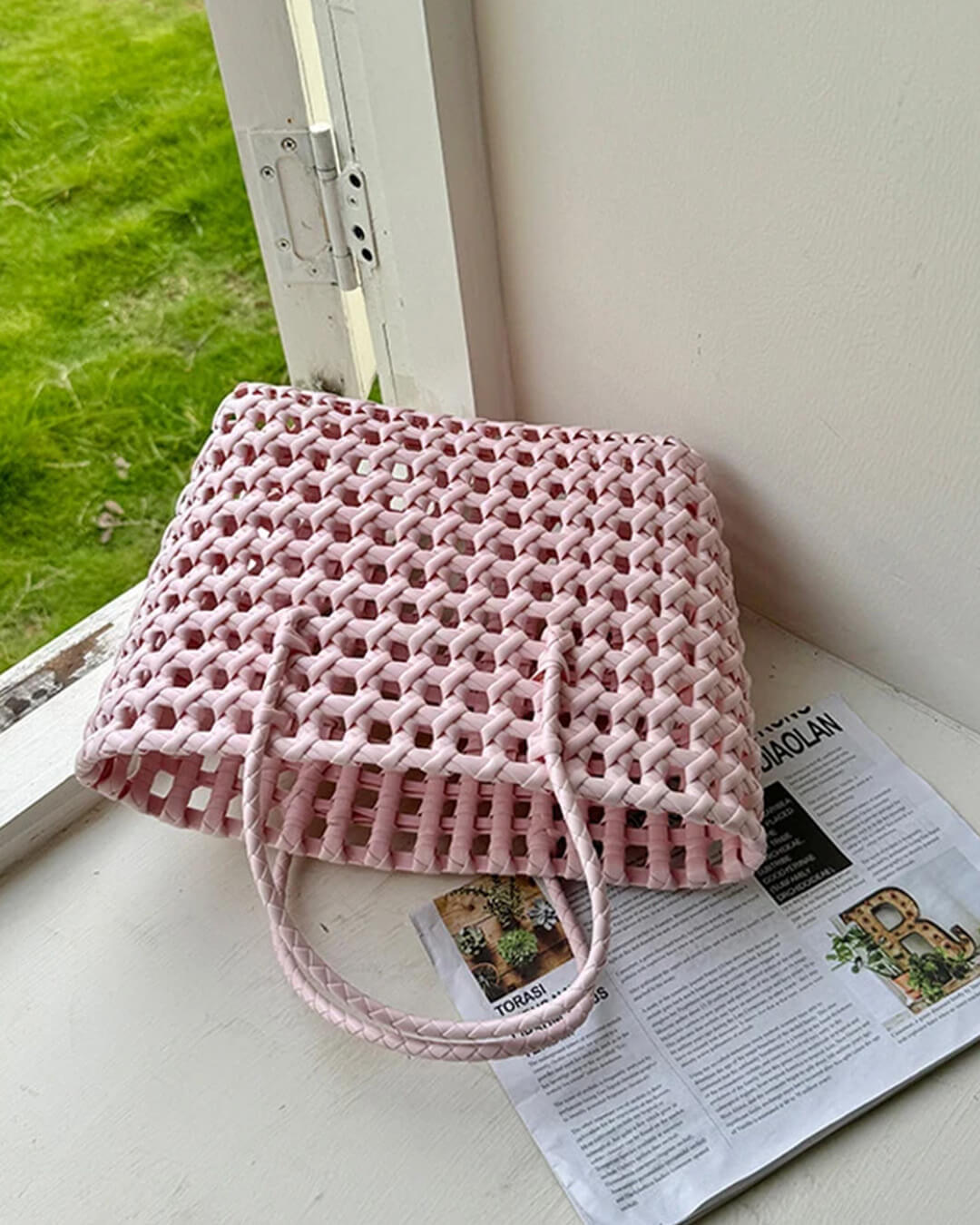 Cresta shopper i åbent vævet materiale