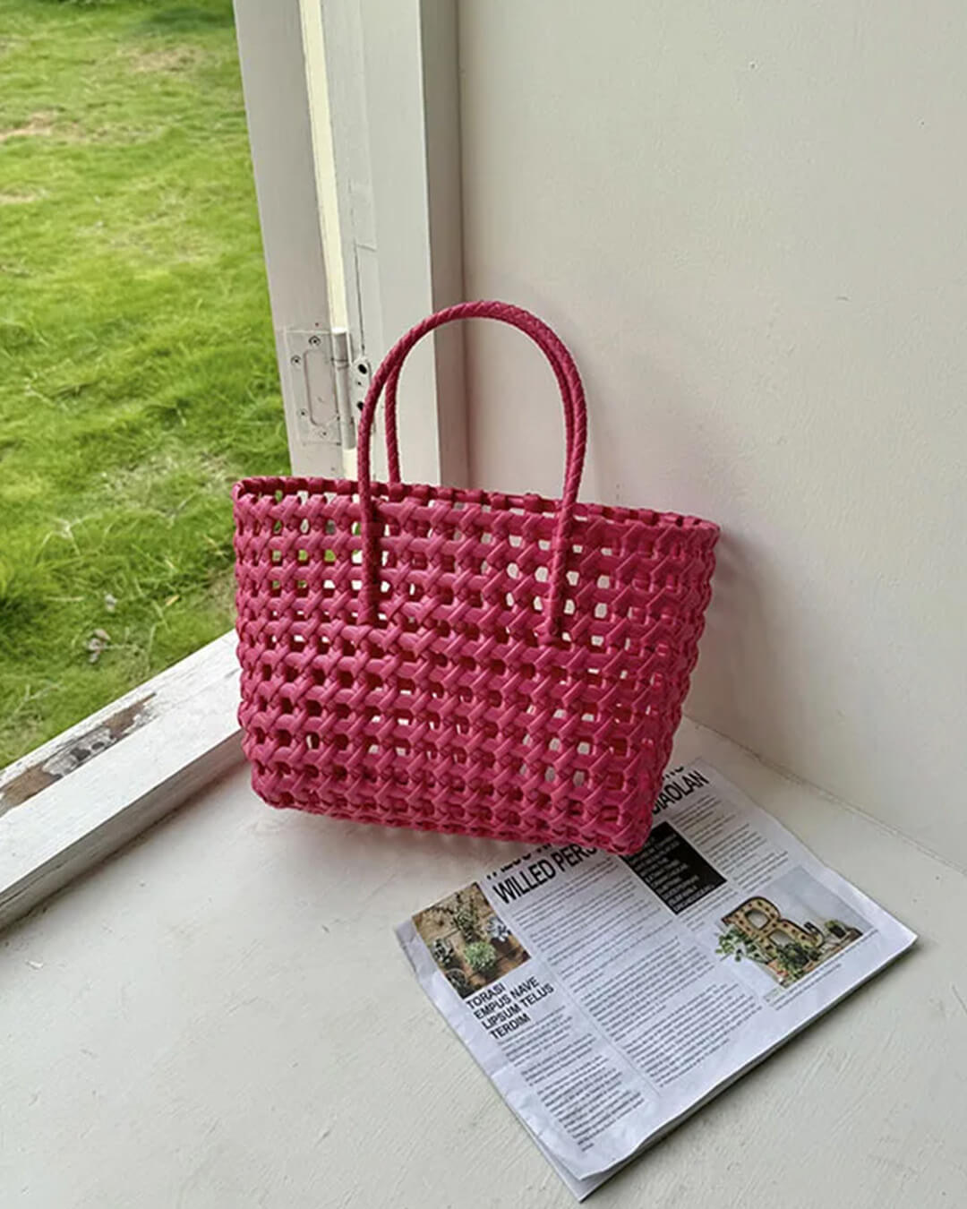 Cresta shopper i åbent vævet materiale