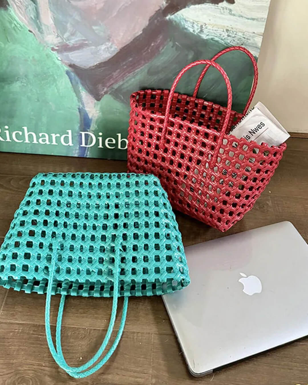 Cresta shopper i åbent vævet materiale
