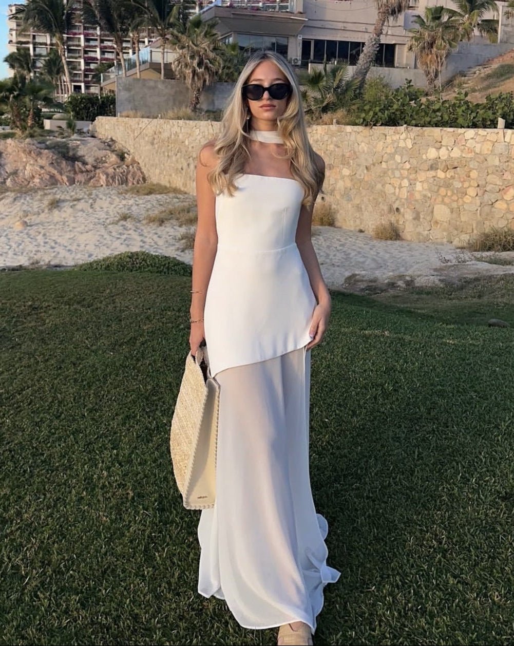 Daniela asymmetrisk maxi-kjole
