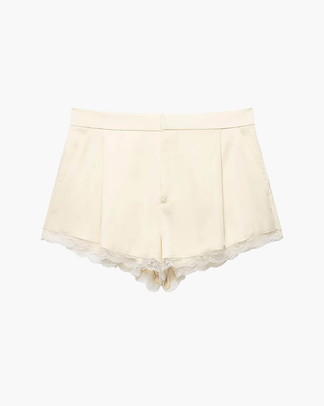 Davina satinminishorts med høj talje
