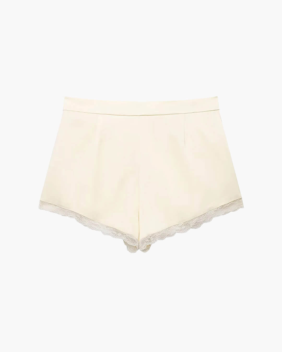 Davina satinminishorts med høj talje