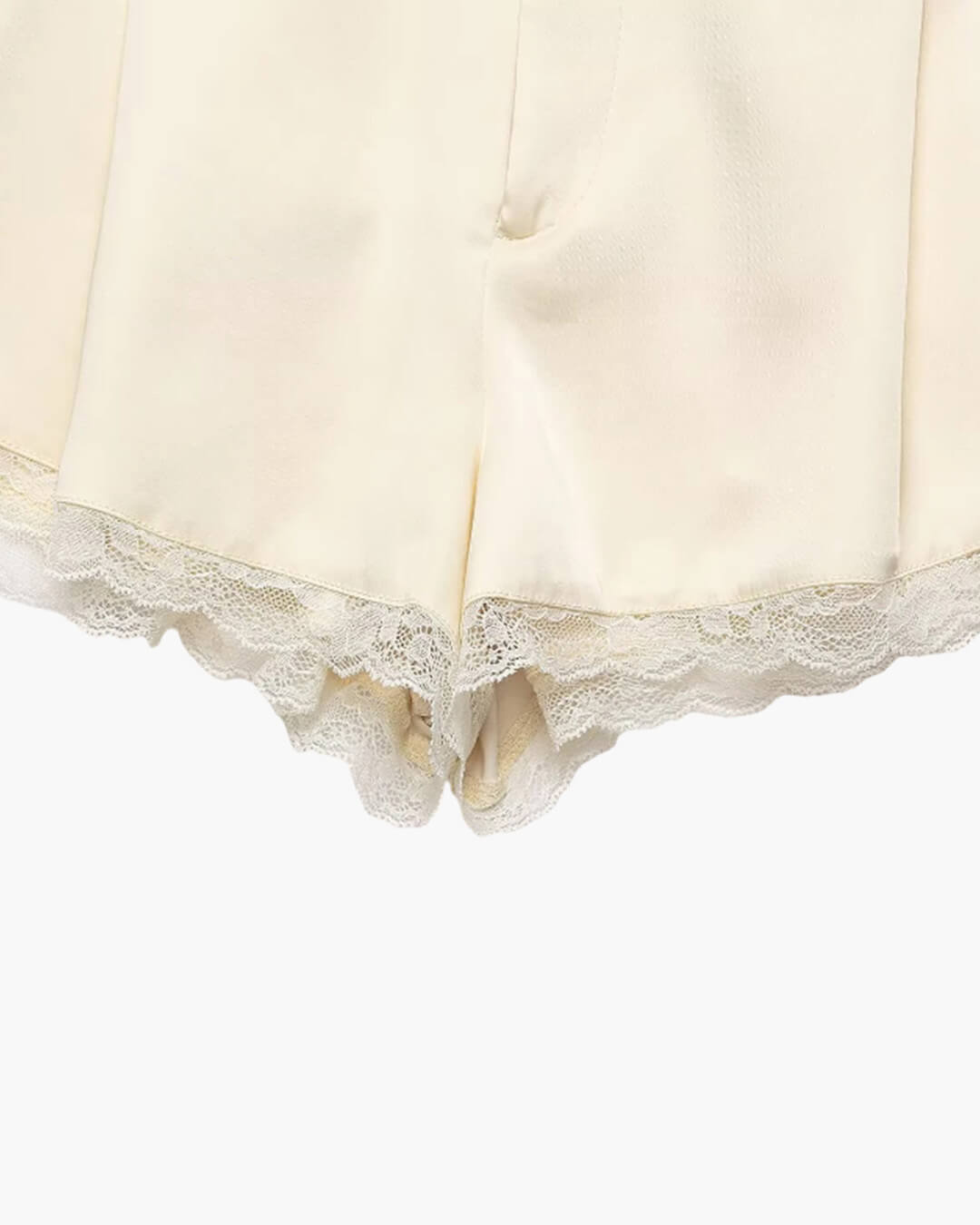Davina satinminishorts med høj talje