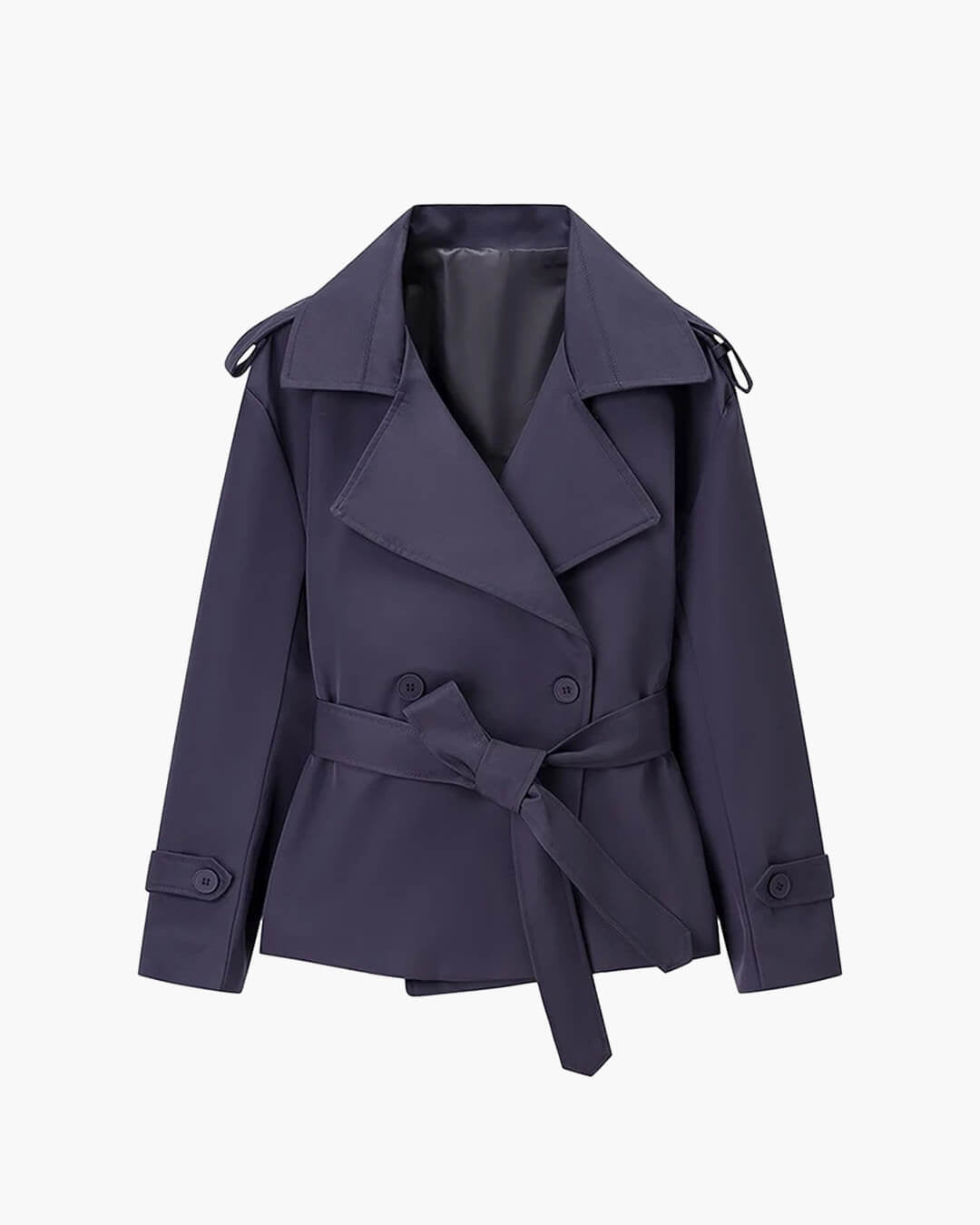 Dorothy kort trenchcoat med snøredetaljer