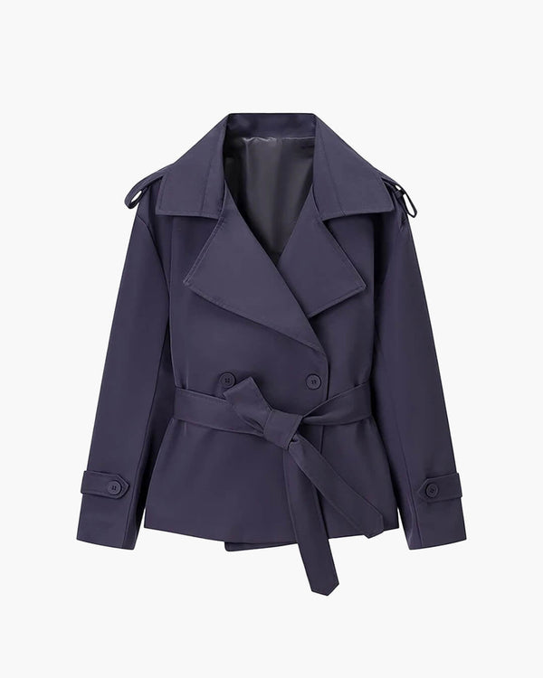 Dorothy kort trenchcoat med snøredetaljer