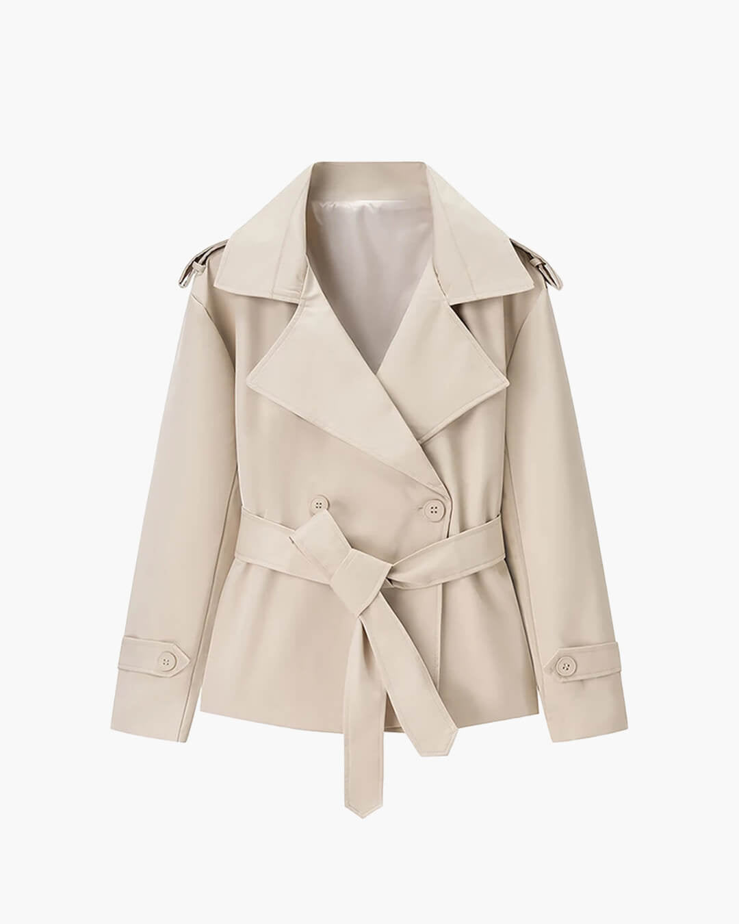 Dorothy kort trenchcoat med snøredetaljer