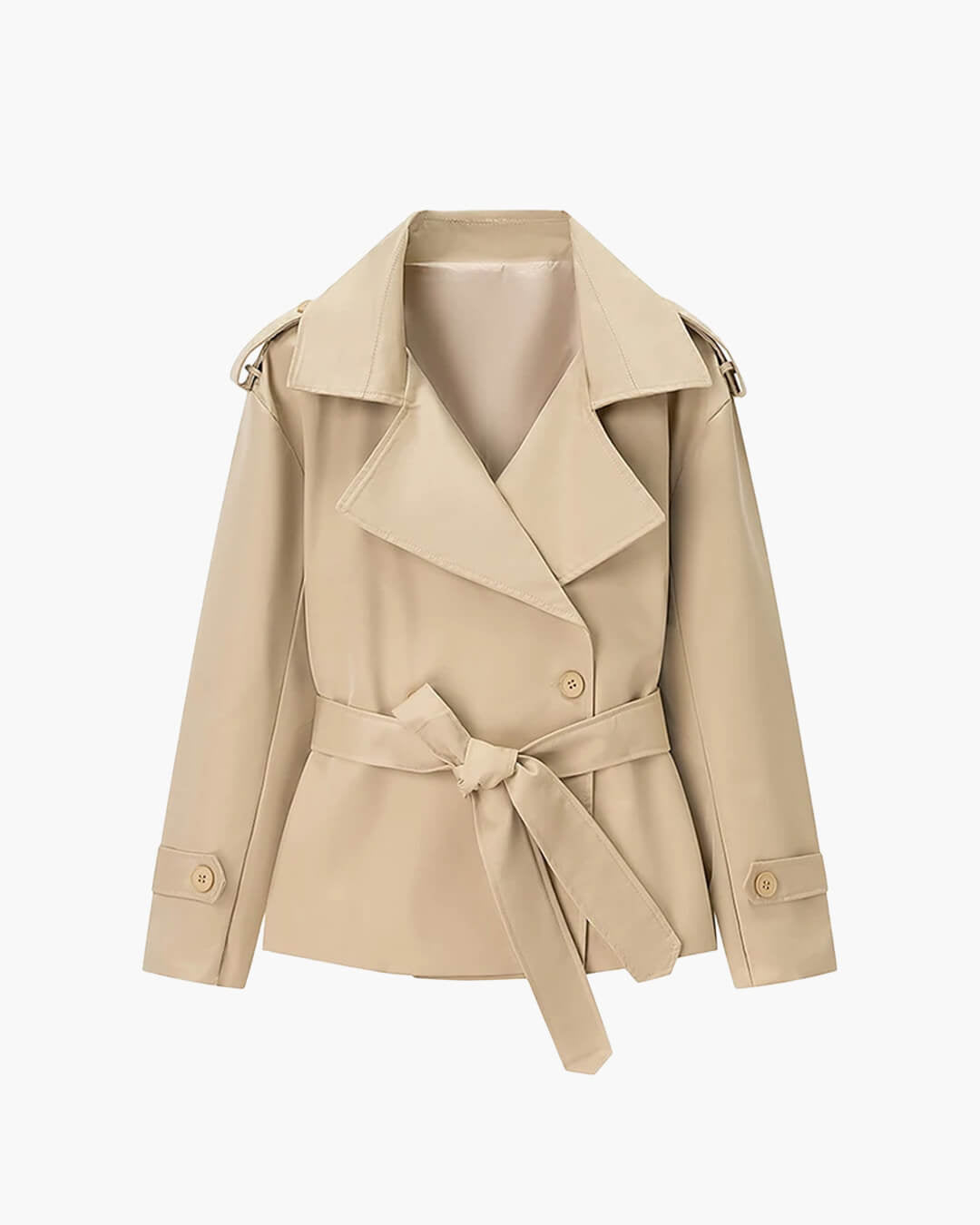 Dorothy kort trenchcoat med snøredetaljer