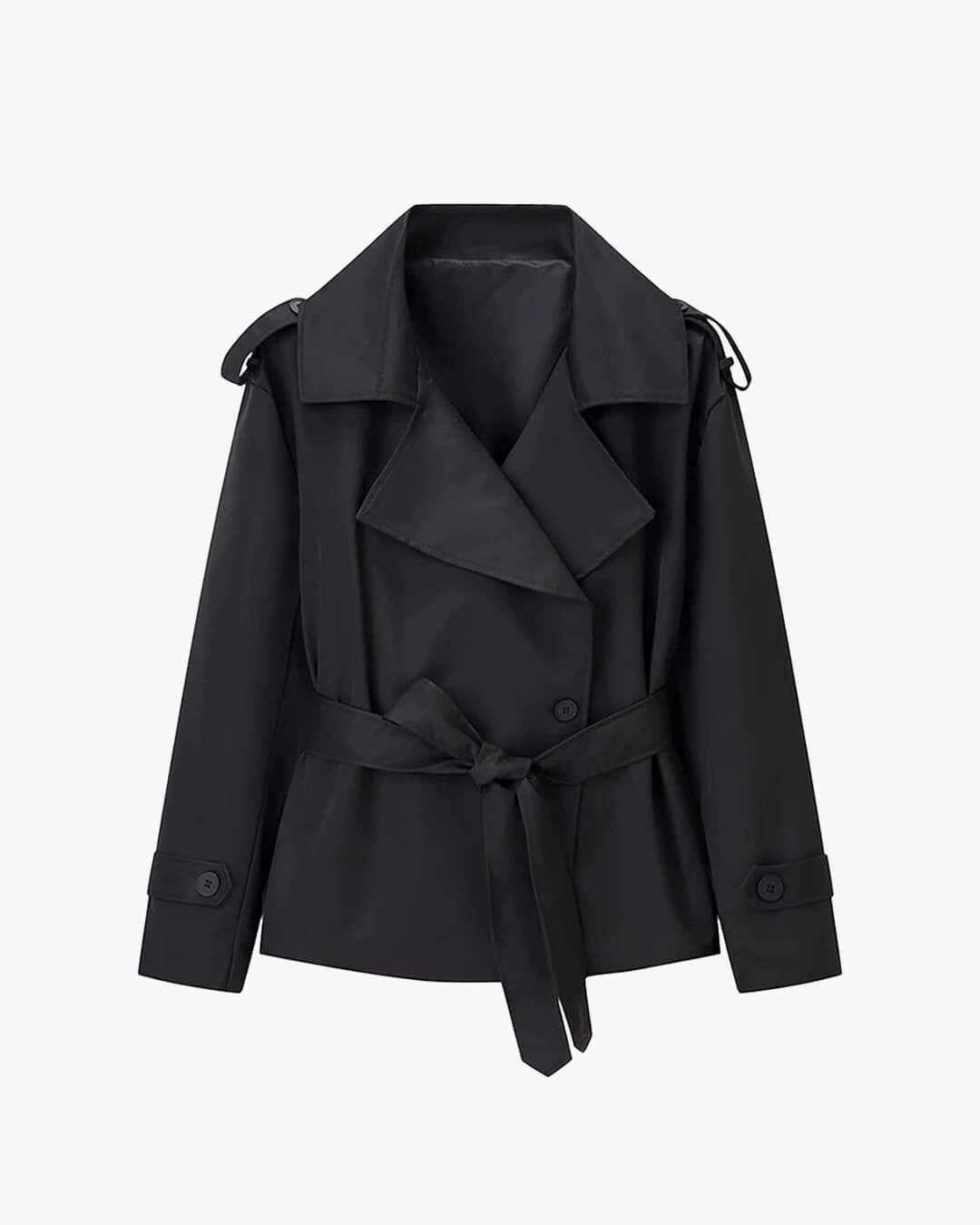 Dorothy kort trenchcoat med snøredetaljer