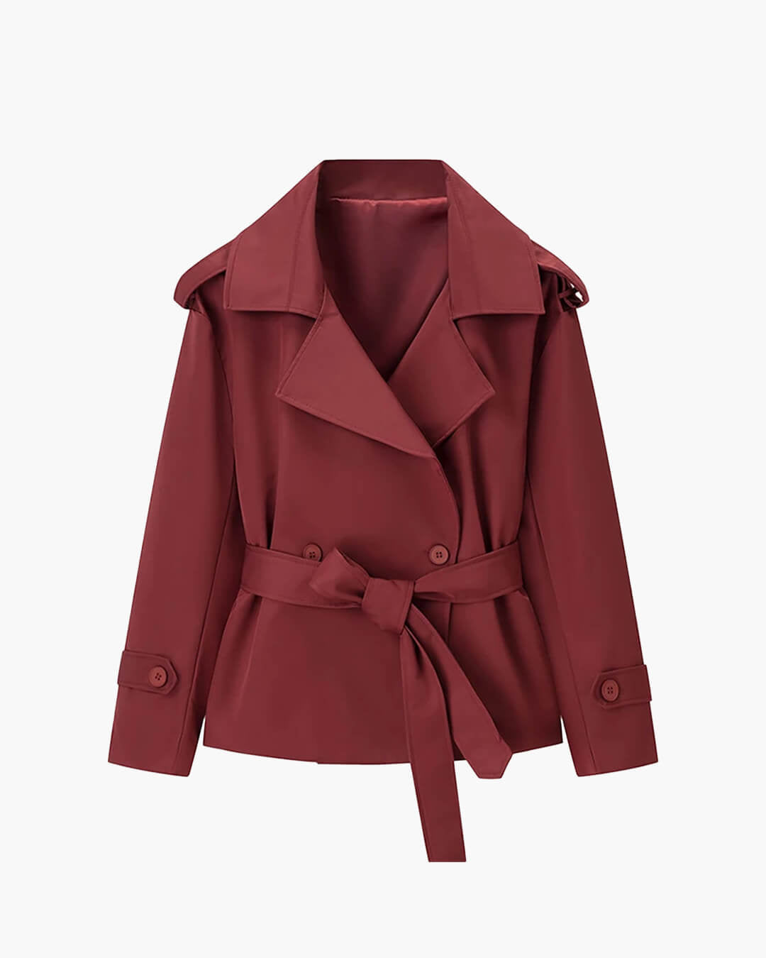 Dorothy kort trenchcoat med snøredetaljer