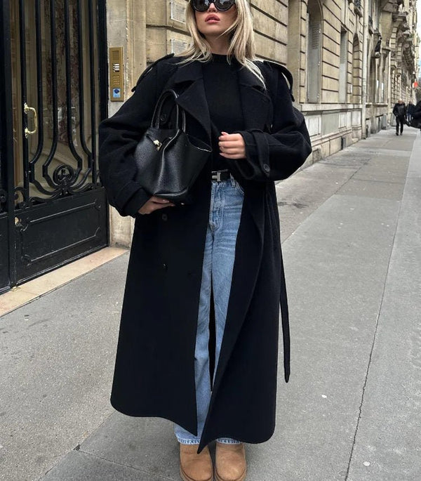 Trenchcoat Emma med snøredetaljer