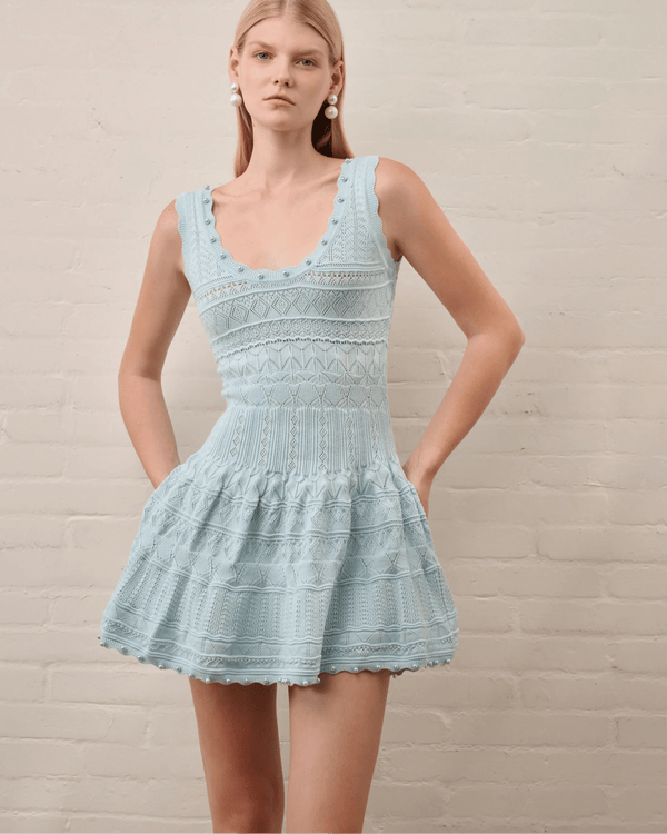 Esther Hollow-Out Knitted Midi Dress
