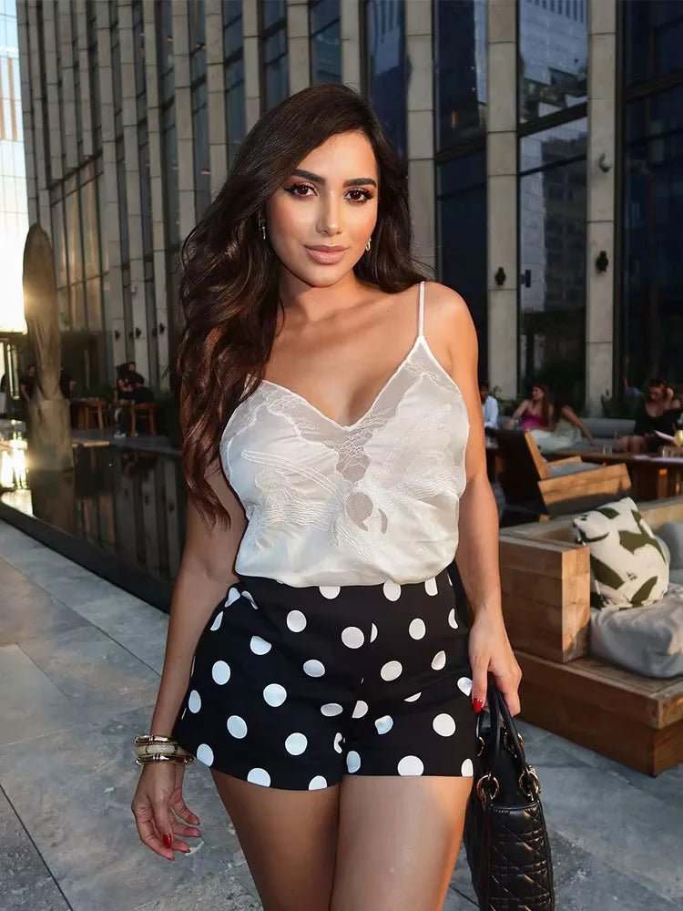 Evangeline Polka Dot Mini Shorts