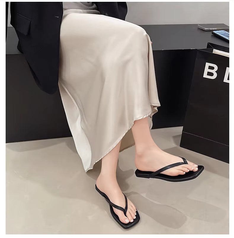Fiona strandsandal med firkantet snude