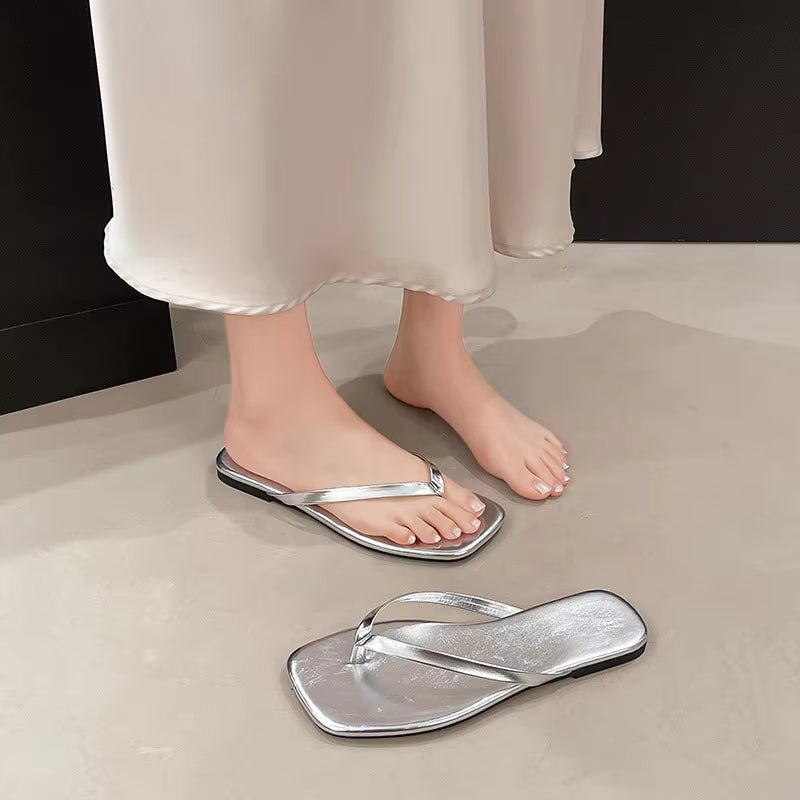 Fiona strandsandal med firkantet snude