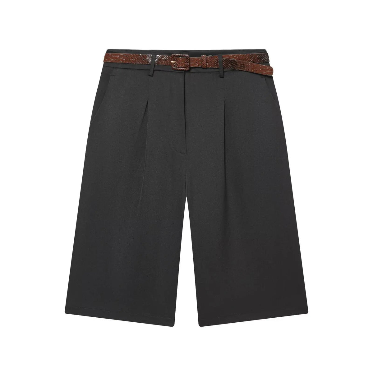 Florentine bermudashorts med høj talje og bælte