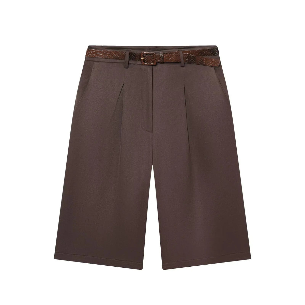 Florentine bermudashorts med høj talje og bælte