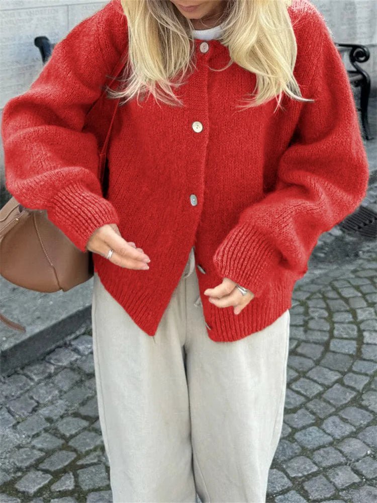 Freya fluffy strikcardigan