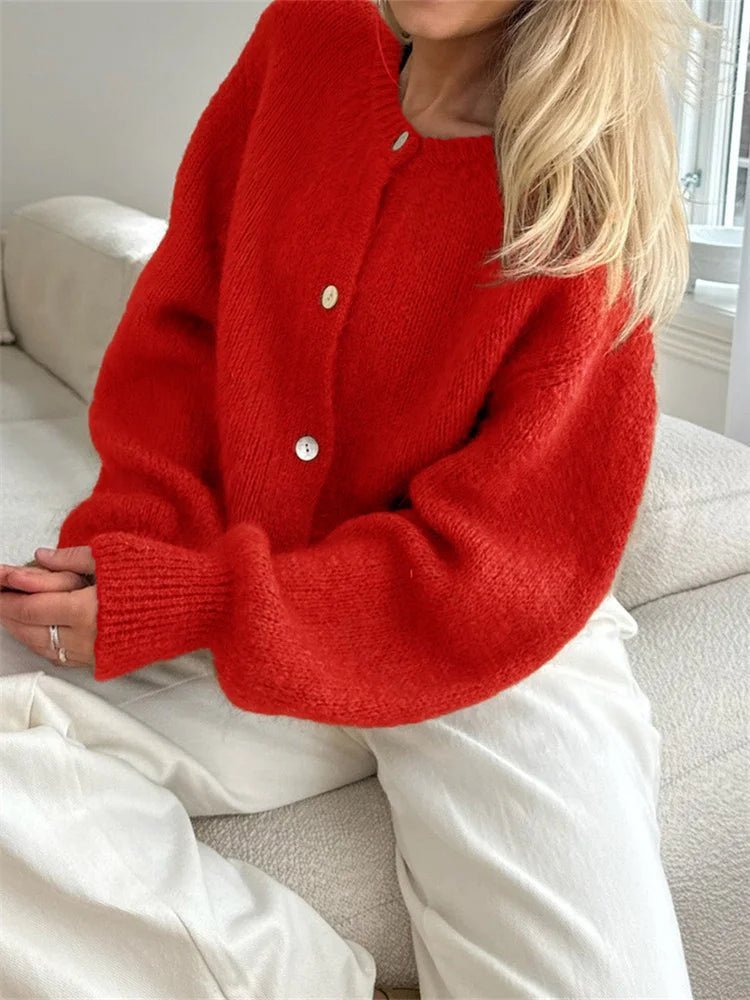 Freya fluffy strikcardigan