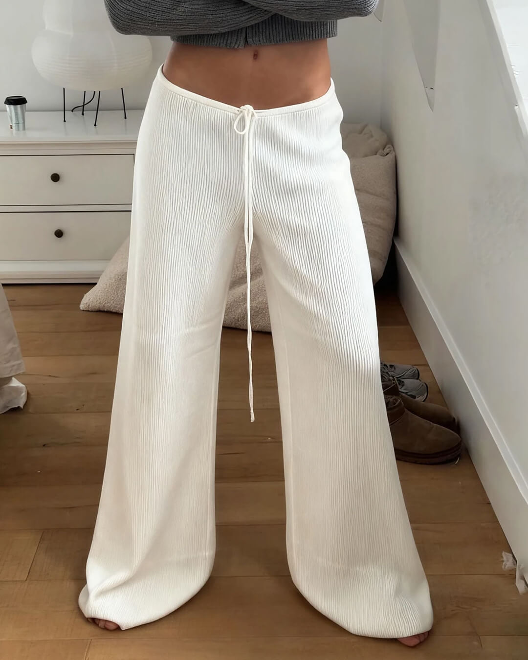 Gabriela ribstrikkede loungebukser
