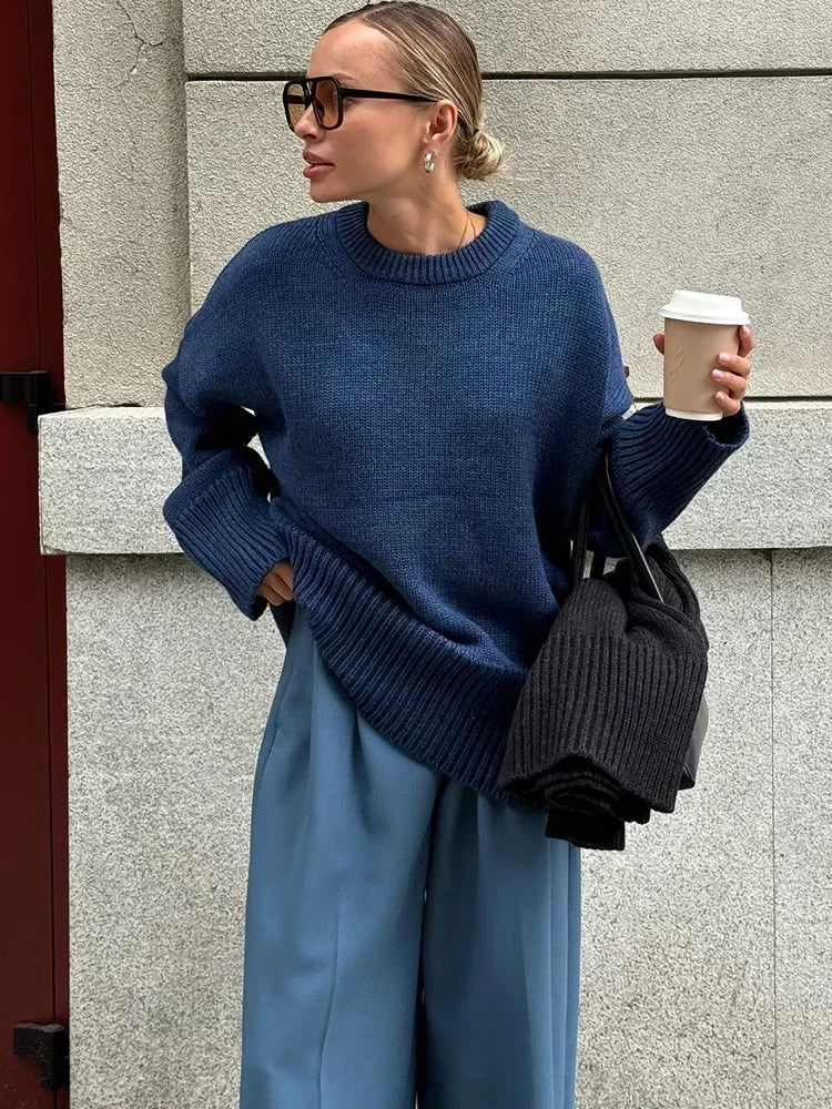 Georgette Ribstrikket sweater