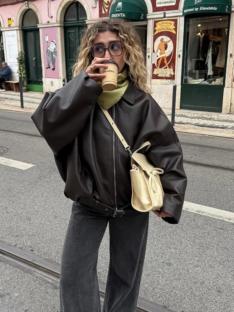 Georgia jakke i vegansk læder
