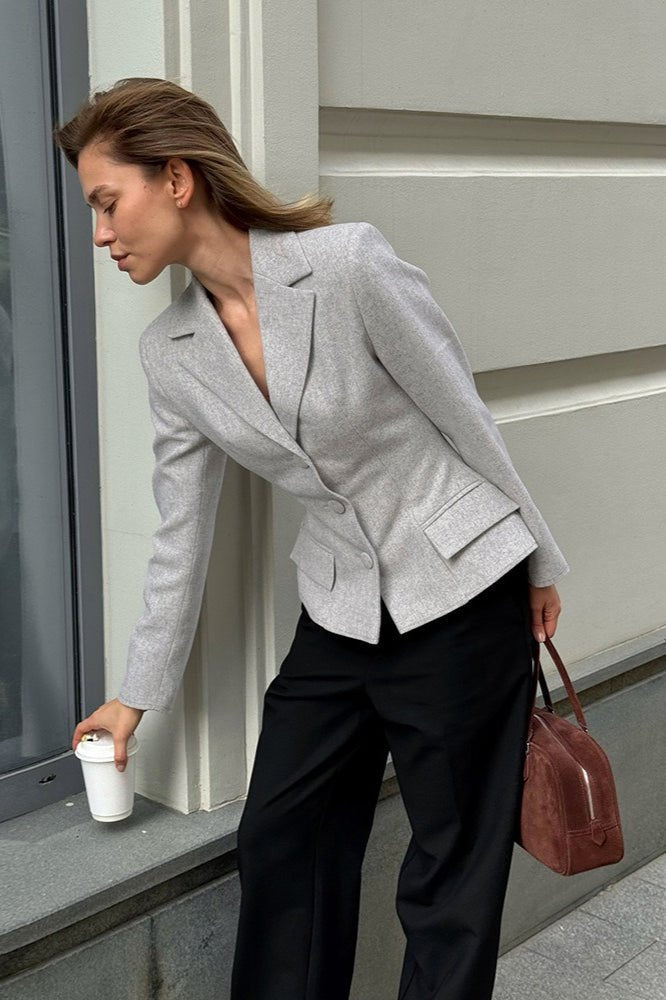 Geraldine Vintage-blazer med slim fit