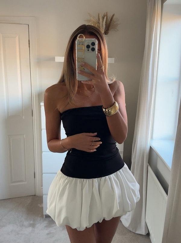 Hailey stropløs minikjole