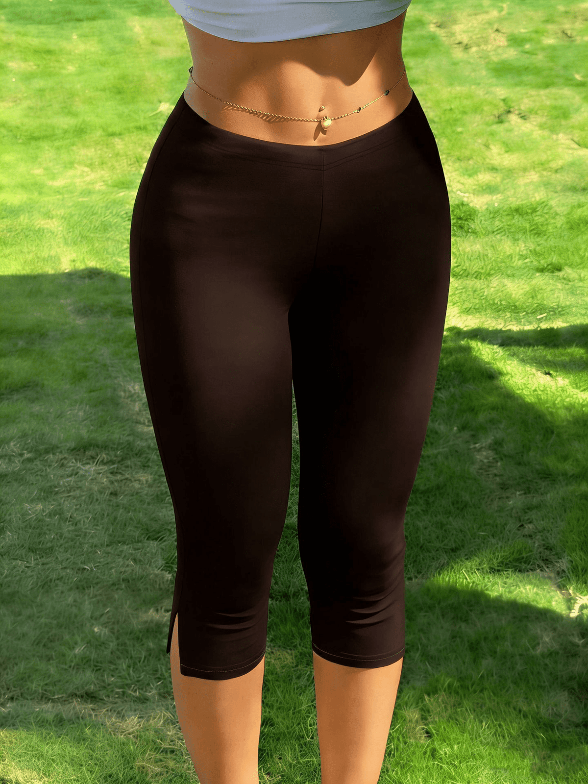 Halia caprileggings med slids i kanten