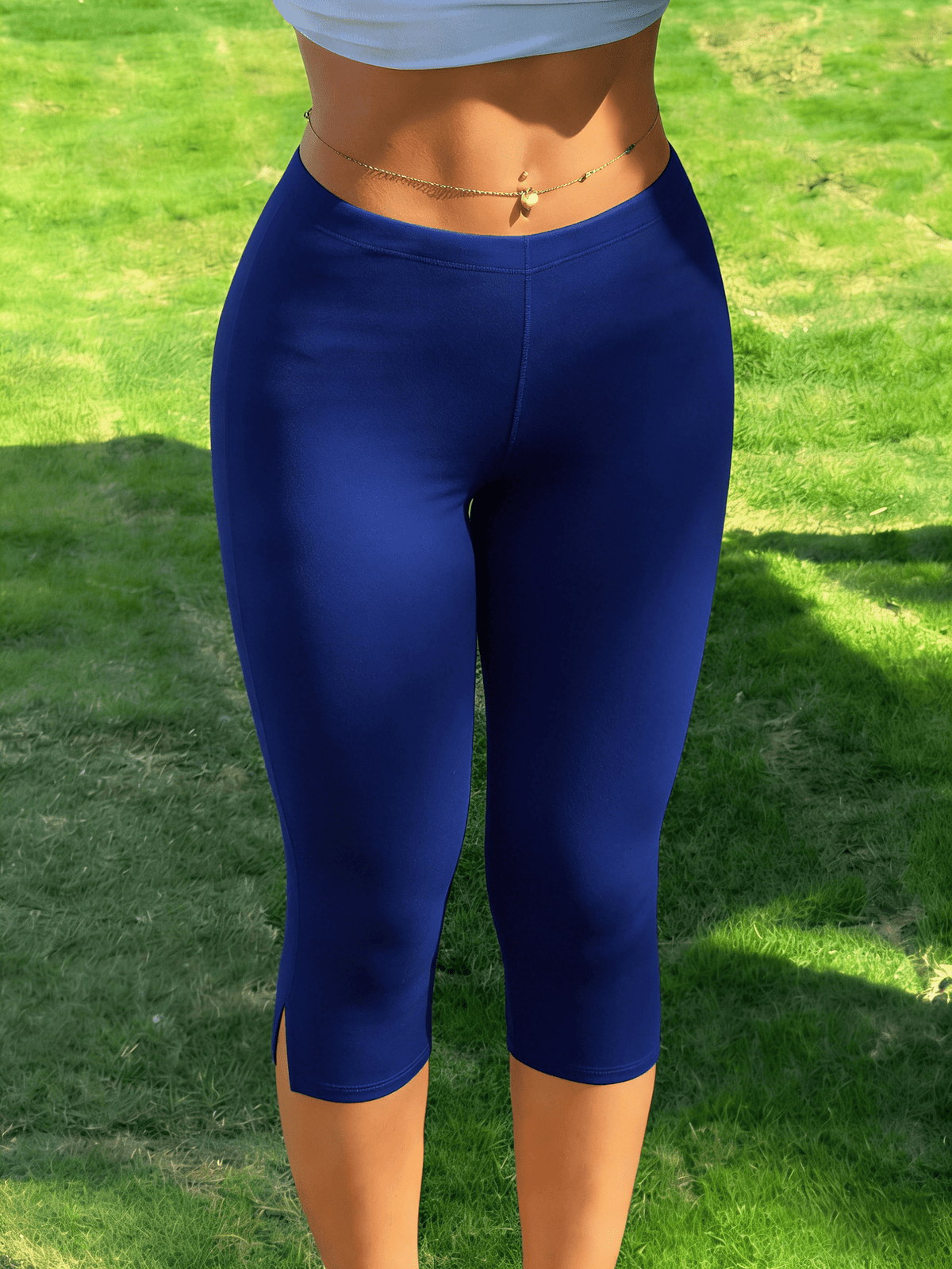 Halia caprileggings med slids i kanten
