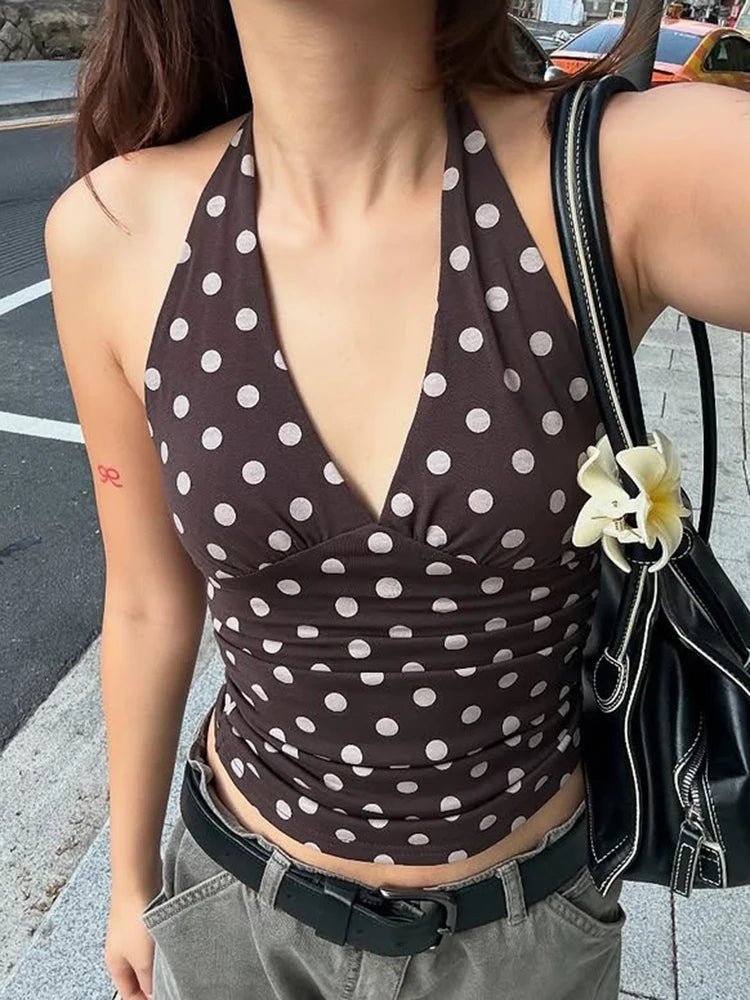 Hannah prikket halterneck-top