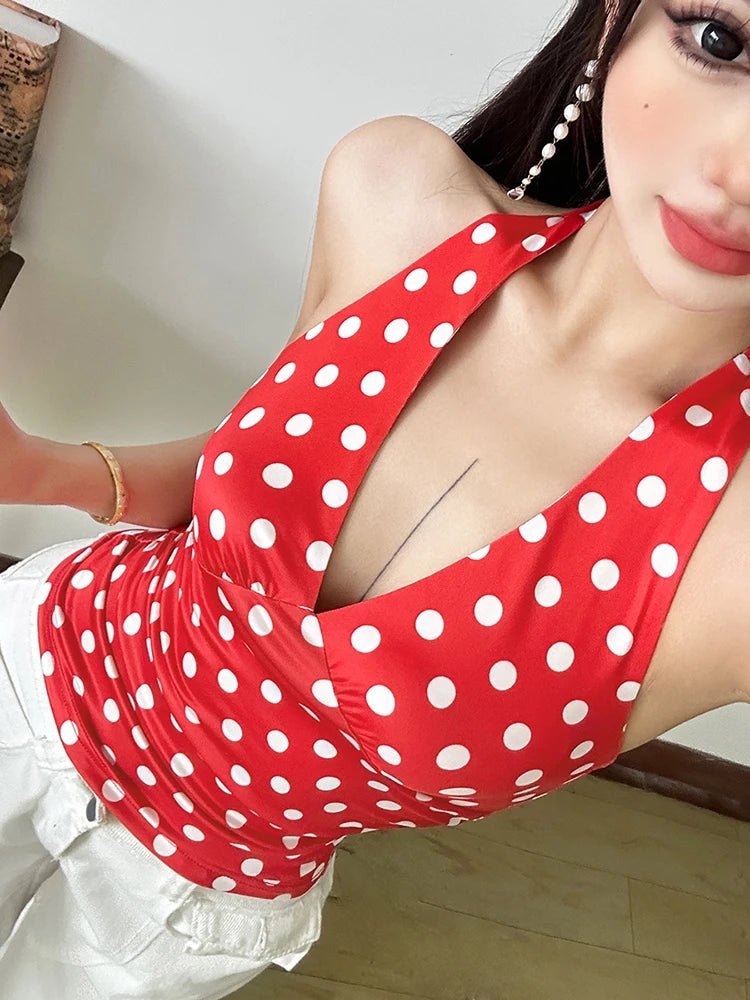Hannah prikket halterneck-top