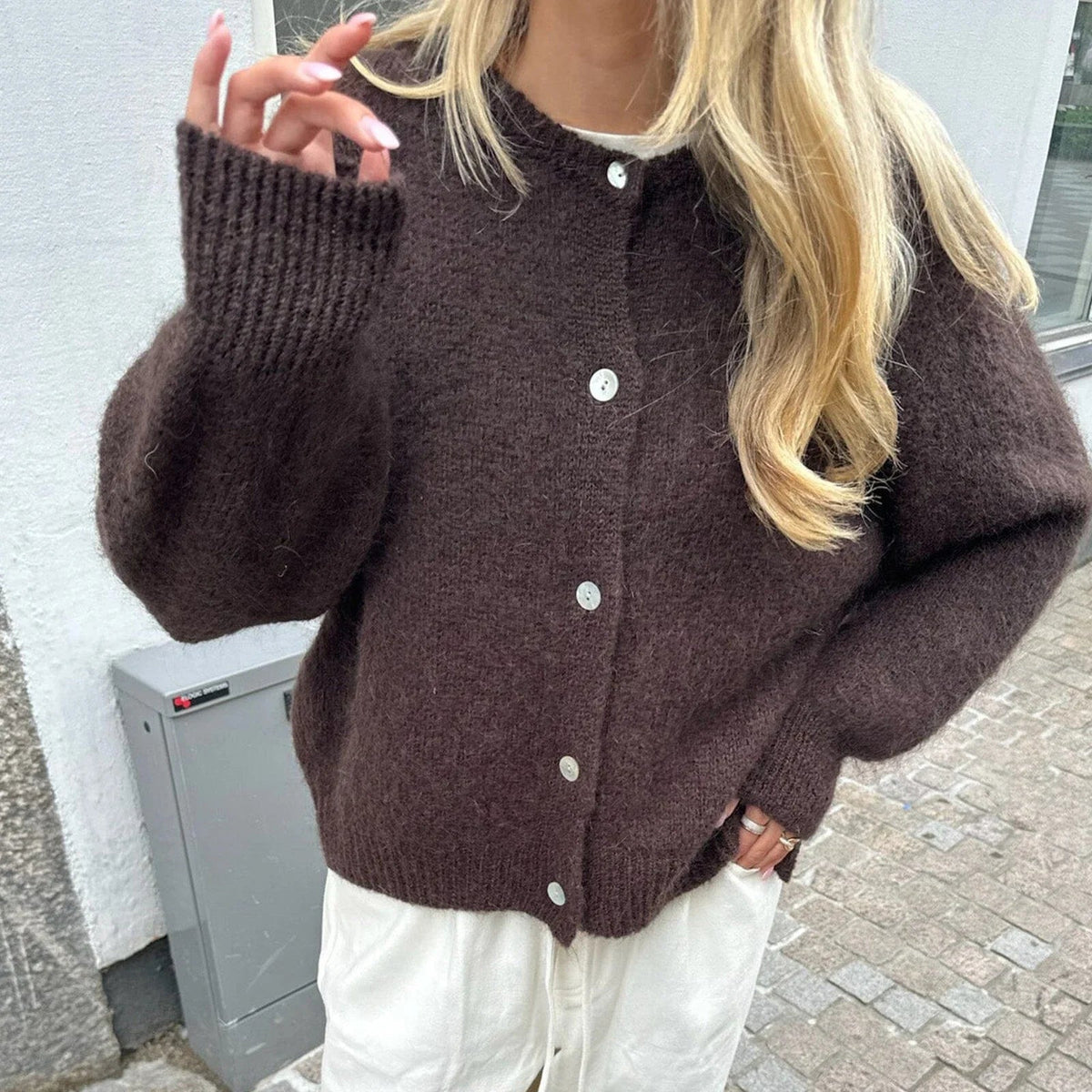 Hazel blød strikcardigan