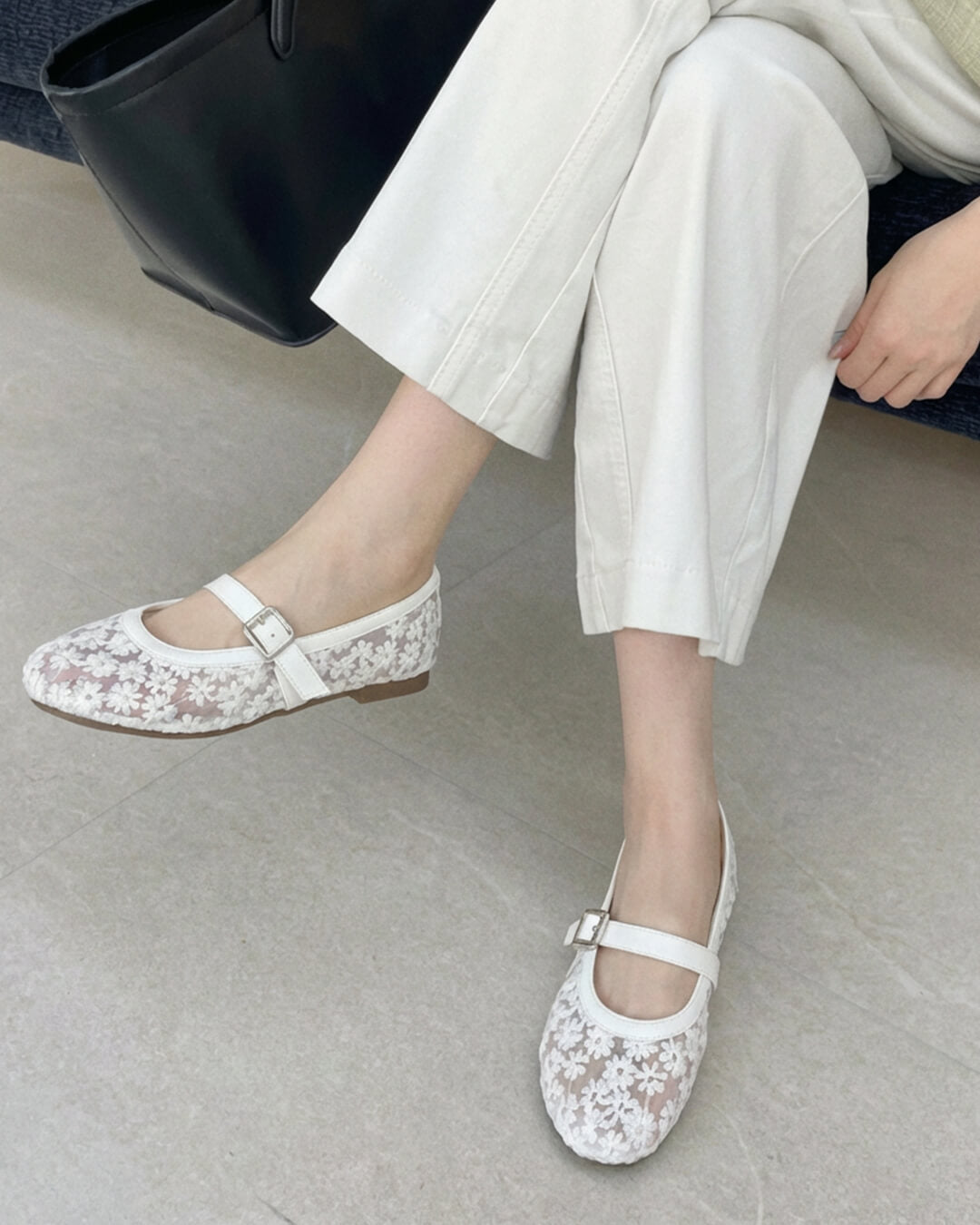 Helen Mary Jane-ballerinaer i mesh