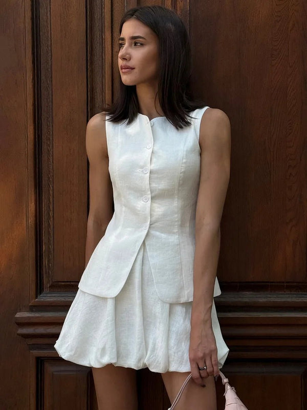 Imani elegant sæt med vest og nederdel