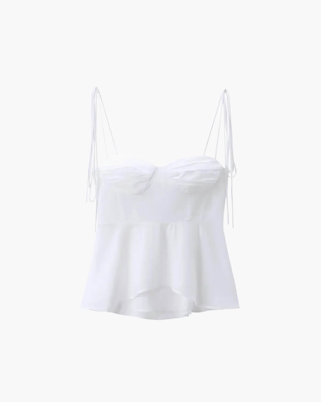 Jada cami-top med peplum og korsetdesign