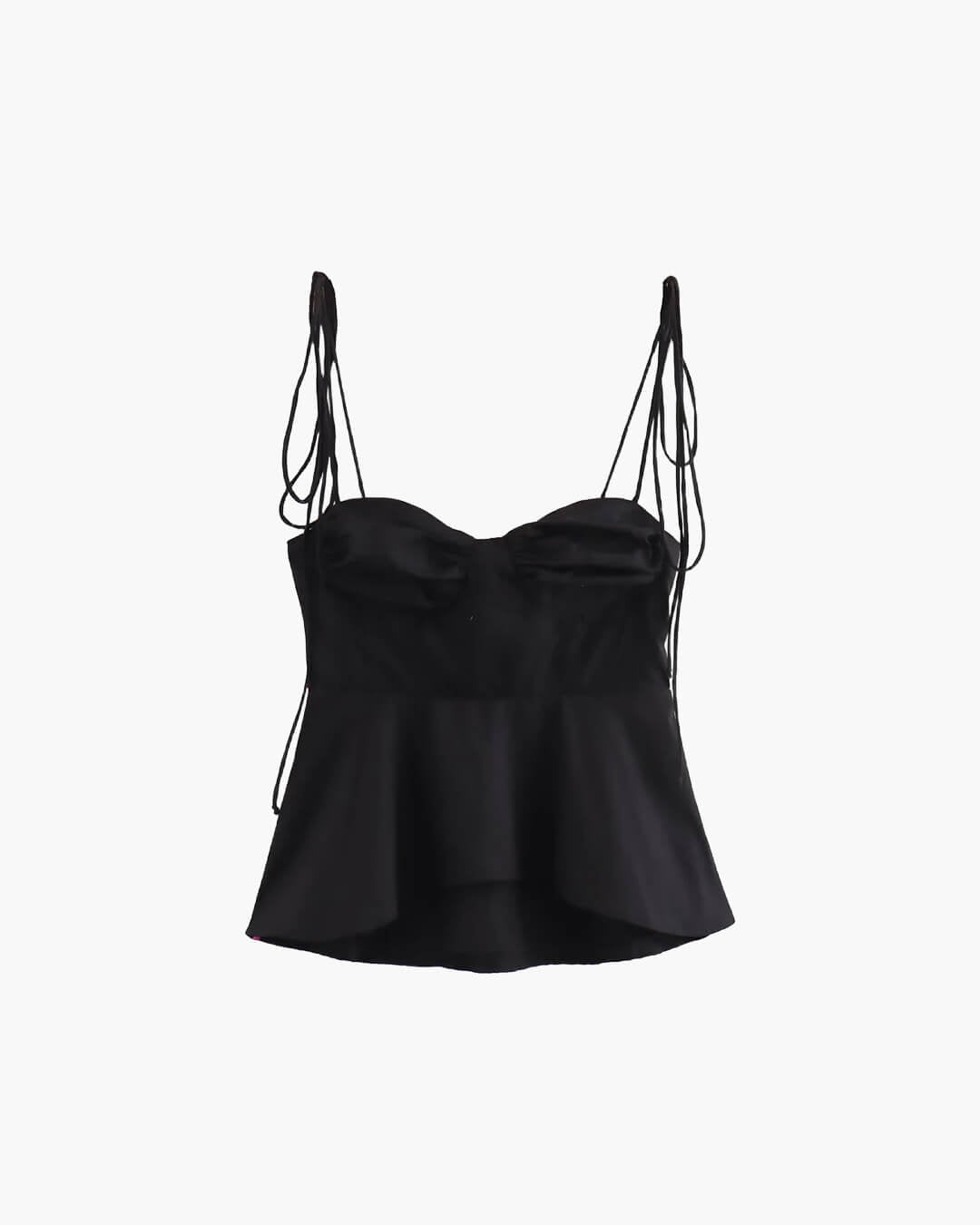 Jada cami-top med peplum og korsetdesign