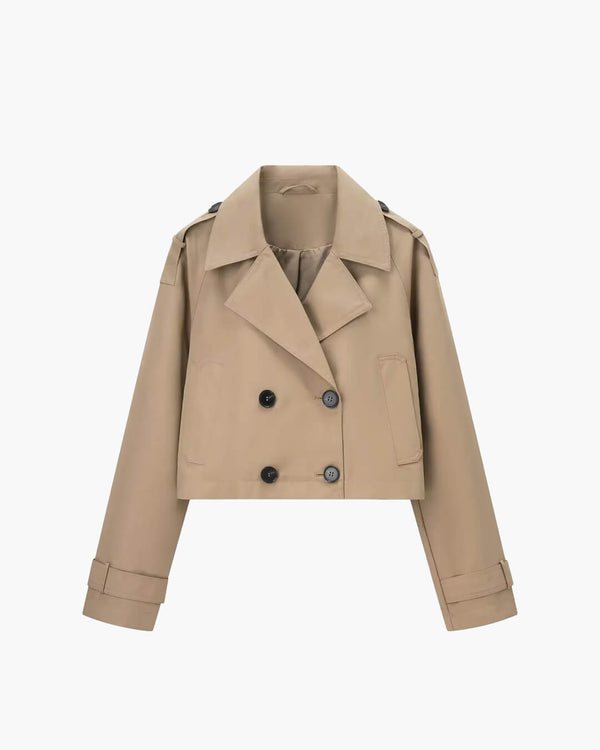 Janice cropped trenchcoat