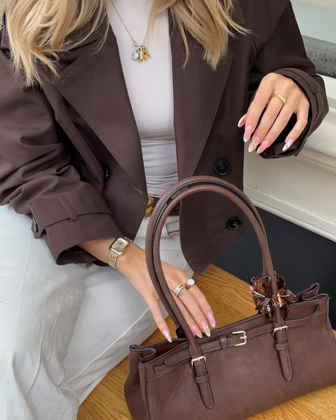 Janice cropped trenchcoat
