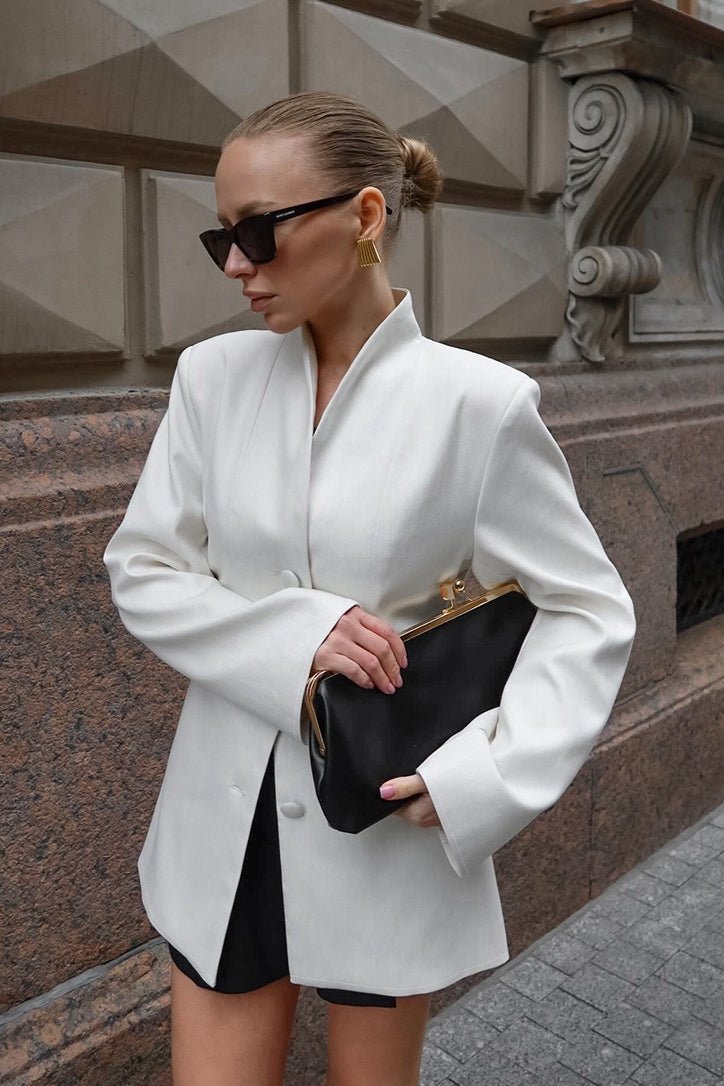 Jessica minimalistisk, figursyet blazer med markeret talje