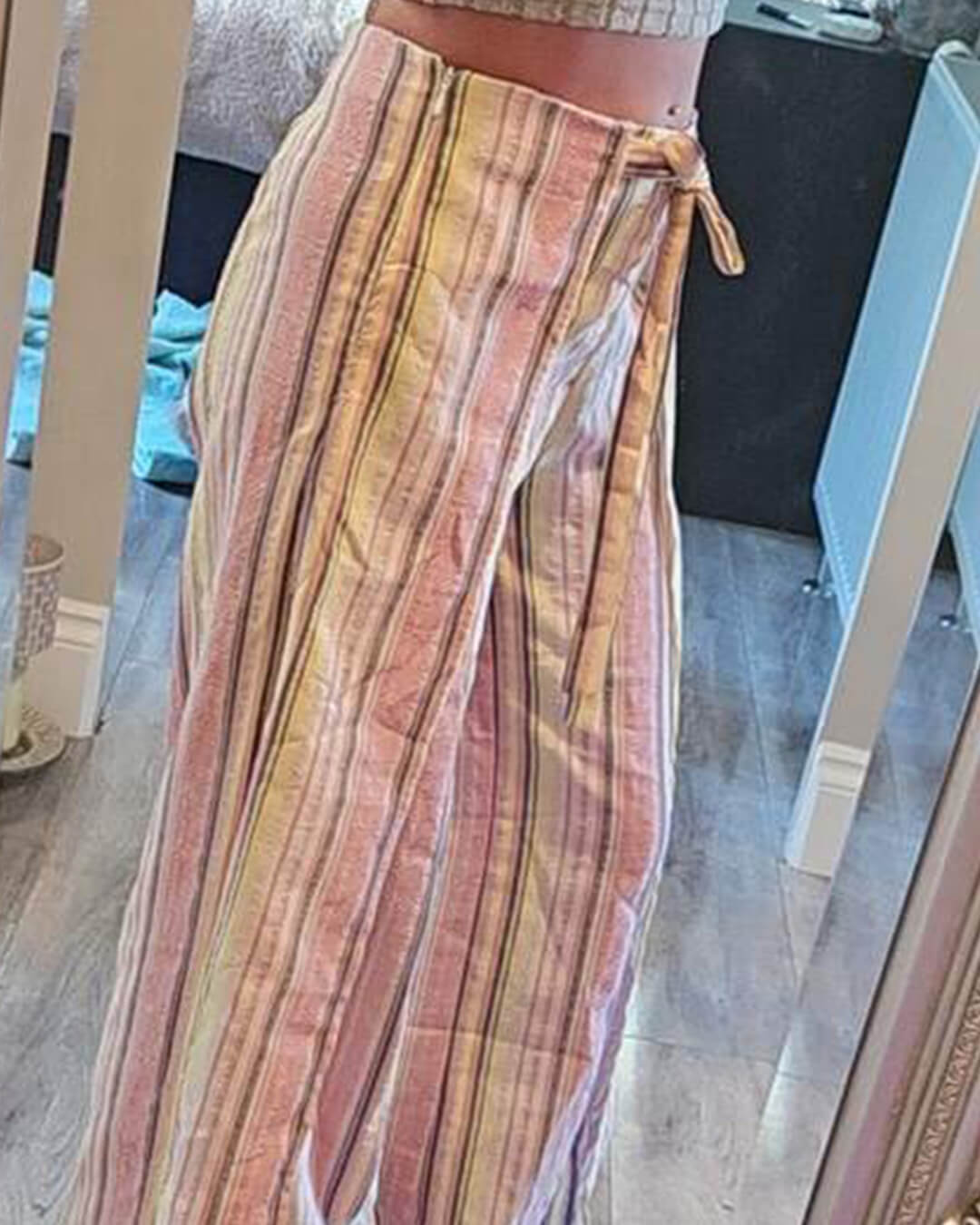 Julie bukser med lodrette striber
