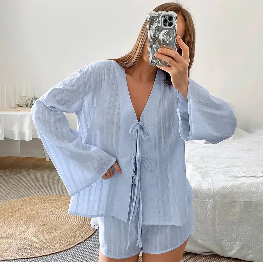 Julienne cardigan- og shorts-sæt