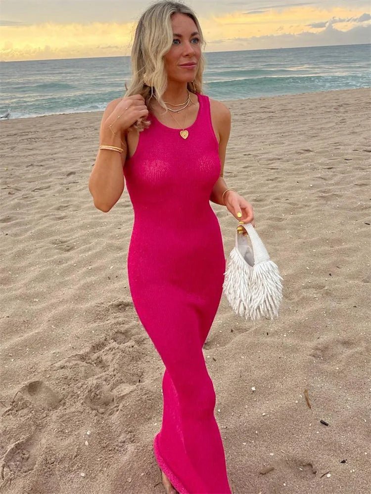 Kaila ærmeløs maxikjole med pailletter