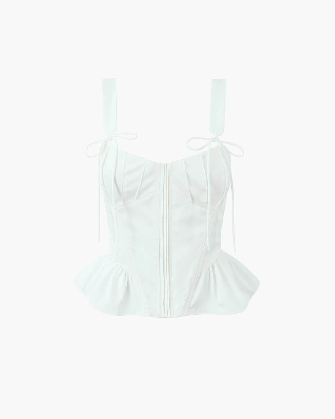 Karley korsetbluse med flæsekant