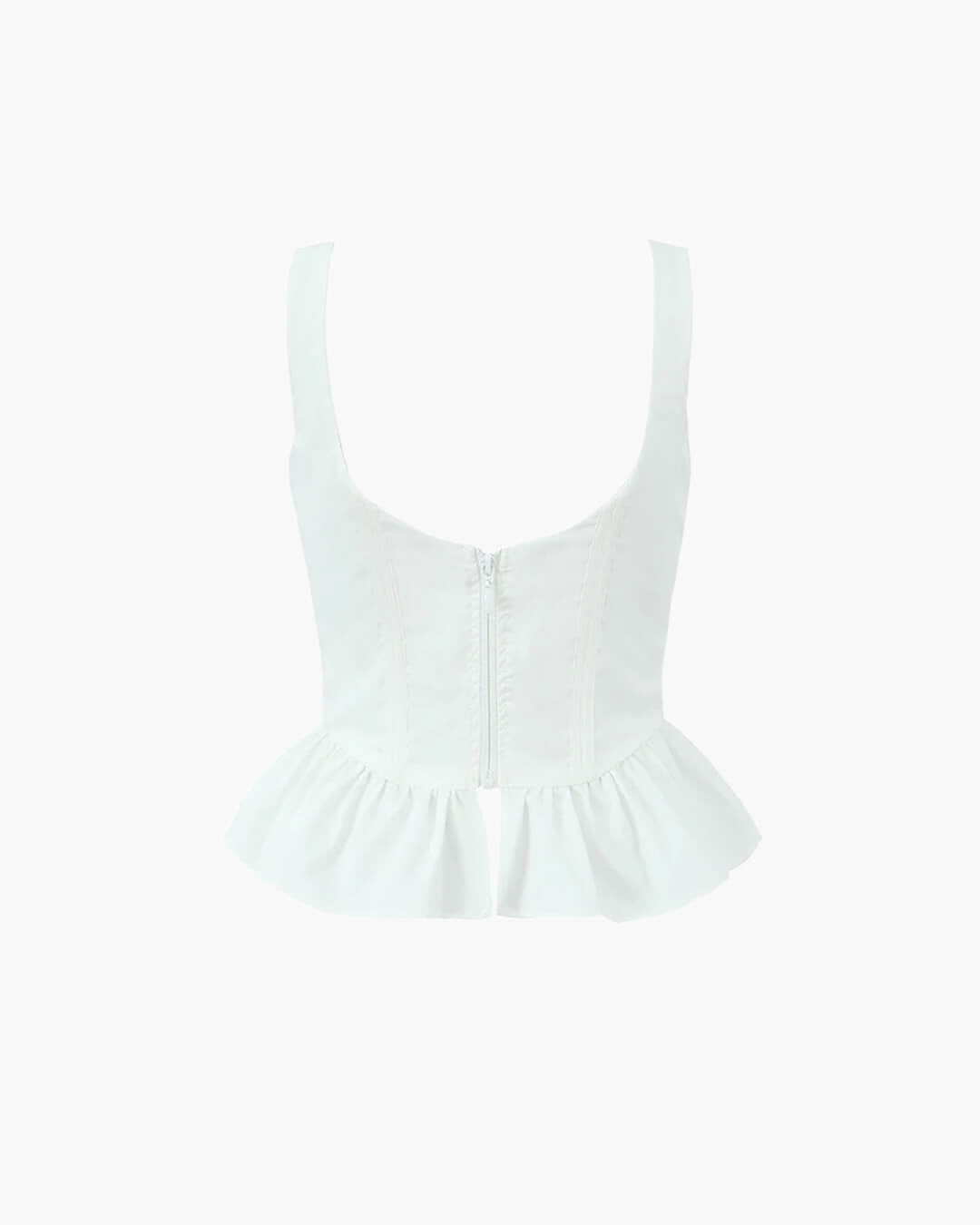 Karley korsetbluse med flæsekant