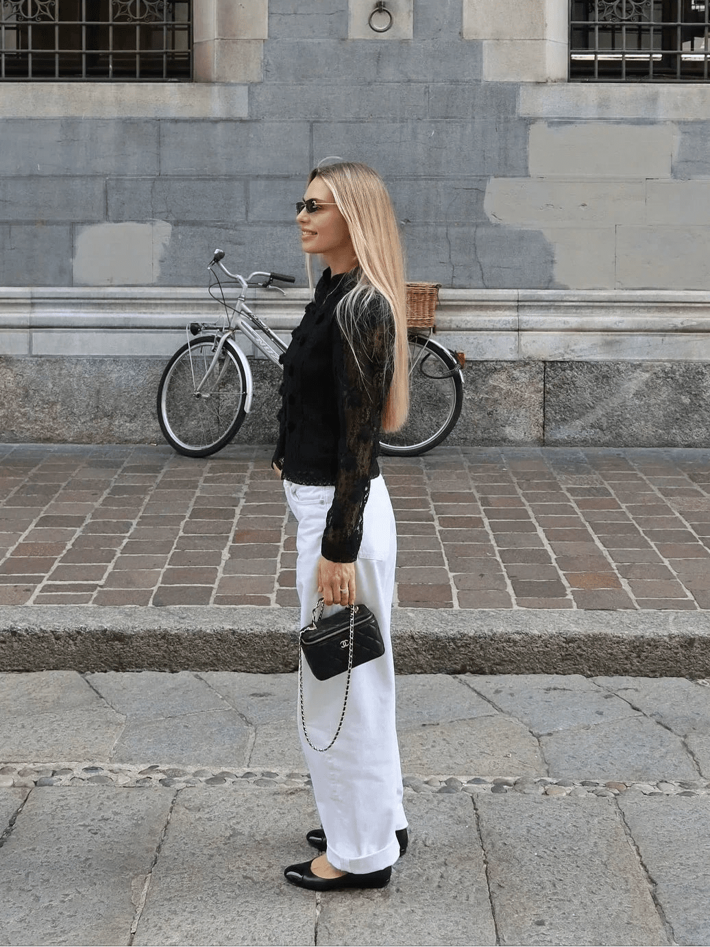 Katalina blondebluse med pufærmer