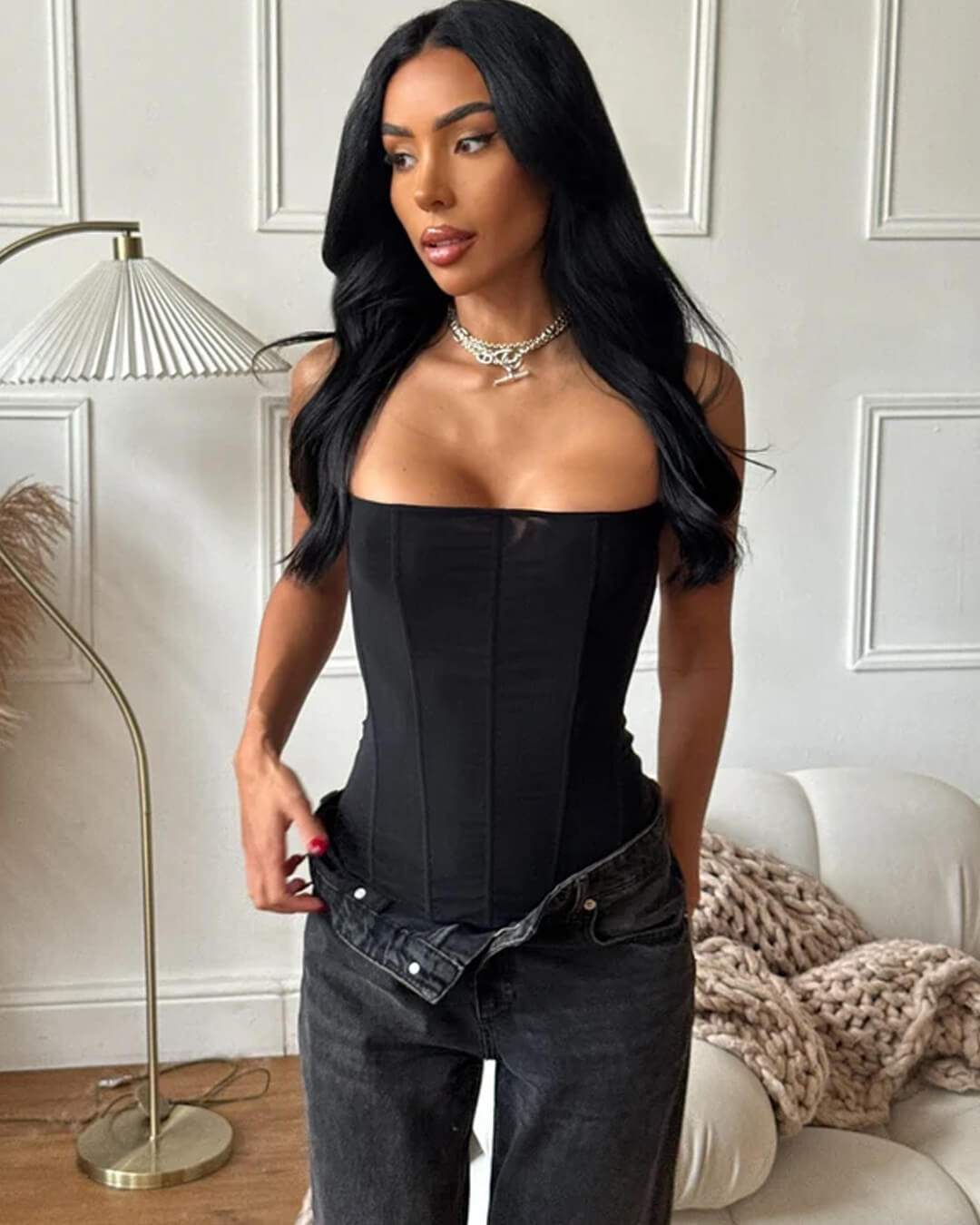 Kelly Satin Corsettop
