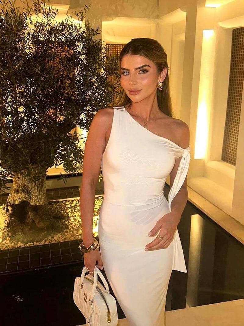 Kylie maxikjole med knudedetalje