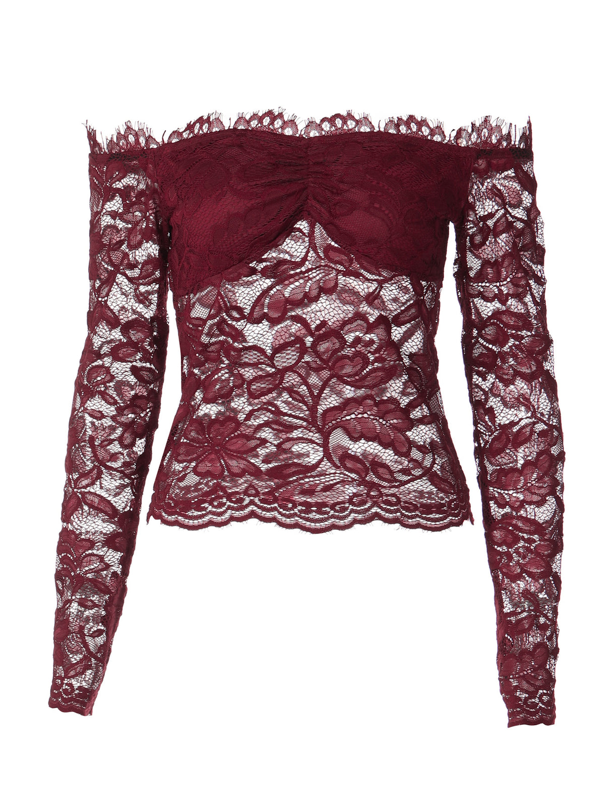 Perla off-shoulder-top i blonde