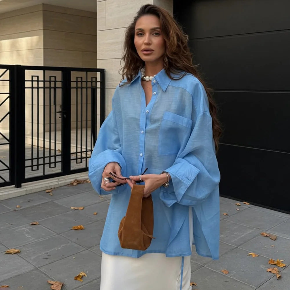Lapel Oversized Top